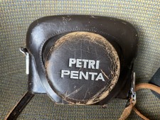 Vintage Kuribayashi Petri Penta Leather Camera Case Complete Strap