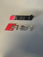 SH746 - AUDI RS1 FRONT GRILLE BADGE + REAR BADGE