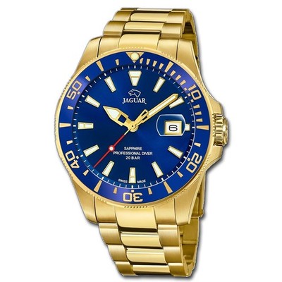 Jaguar Herren Uhr Analog J877/1 Edelstahl Armbanduhr Executive gold UJ877/1