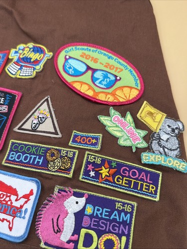 Gilet Girl Scouts Of America Orange County avec patchs - Photo 4/6