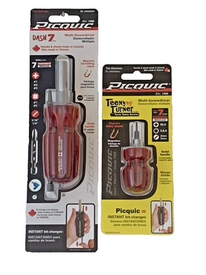PICQUIC DASH 7 / TEENY TURNER -Two Multi Bit Screwdrivers - Red