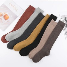 Socks women's Winter Warm Long Stockings Thick Thermal Cotton Solid Haraju