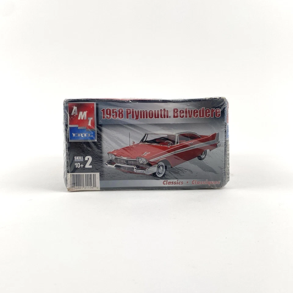 AMT 1958 Plymouth Belvedere 1/25 Scale Model Kit #31156 - New Sealed - Image 3 of 4