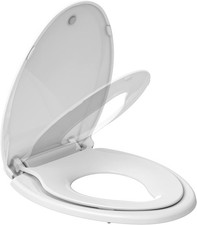 Elongated Toilet Seat W Toddler Seat Built In Fits Both Adults and Children