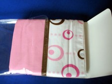 Simply Baby by NOJO SET OF 2 Pink CIRCLES WINDOW VALANCES Metro Collection NIP