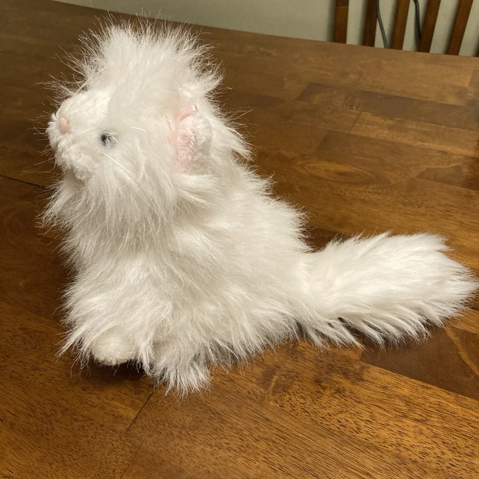 Ganz Webkinz Persian White Cat Kitty 8" Plush Stuffed Animal Blue Eyes No Code S - Image 3 of 4