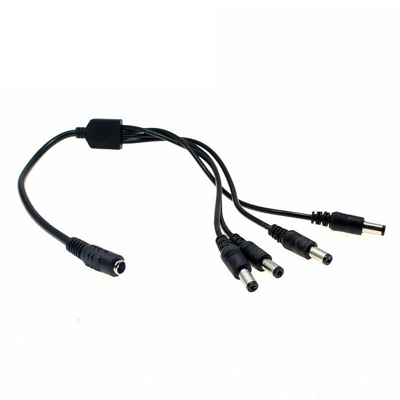 2PCS 1 Female to 4 Male DC Power Splitter Adapter Cable for CCTV Security Camera - Image 4 of 4