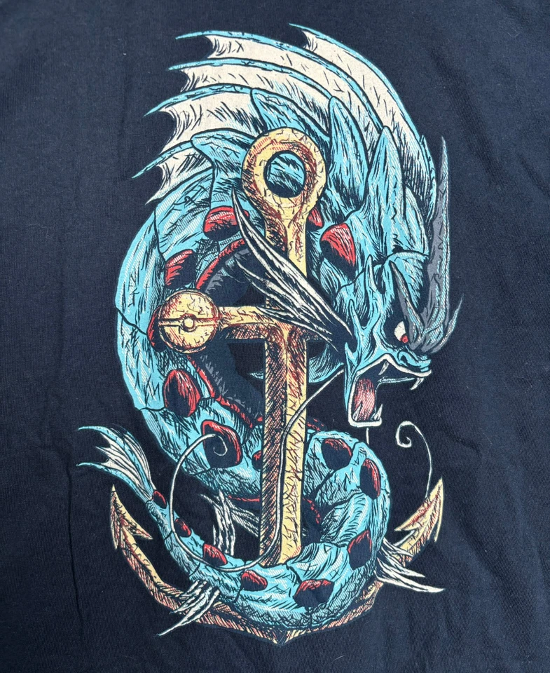 Pokemon Gyarados Blue Tee T-Shirt Size SMALL - Image 2 of 4