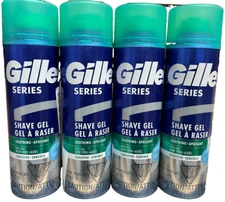 Set of 4 Gillette Series Shaving Gel Sensitive Skin with Aloe Vera  7 oz each