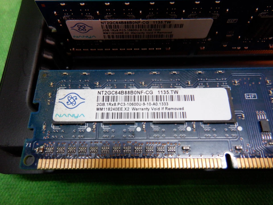 Nanya 2GB 1Rx8 PC3-10600U DDR3-1333MHz Escritorio Ram NT2GC64B88B0NF-CG LOTE DE 57 Foto 2 de 3