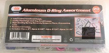 IIT 20pc Aluminum D Rings Assortment Set 4 Color Coded Sizes 82992