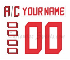 IIHF Team Canada Customized Number Kit For 2018 White Olympic Hockey Uniform