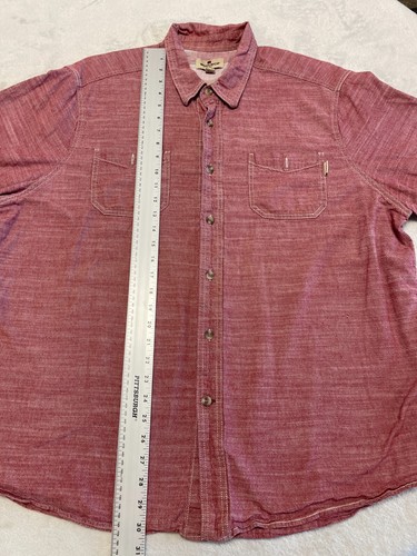 Woolrich Men’s Size XXL Red Button Up Short Sleeve Shirt - Picture 12 of 12