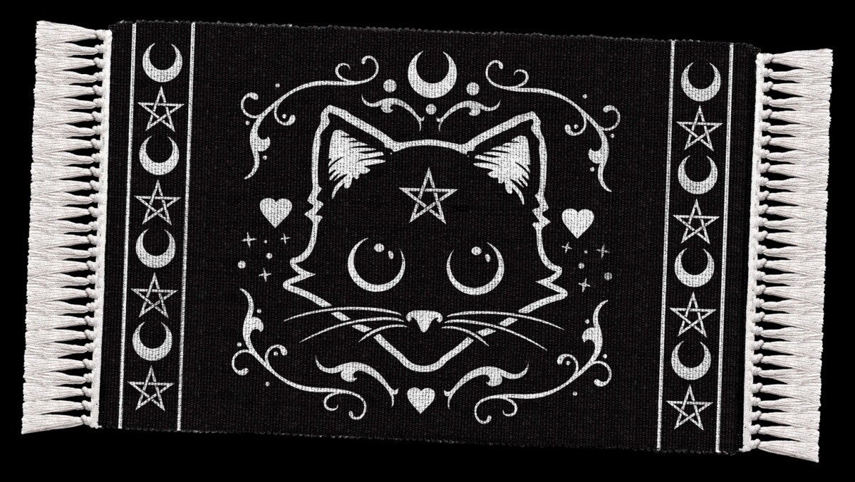 Carpet Cat - Purrfect - by Alchemy Altar Cloth Wall Hanging Gothic