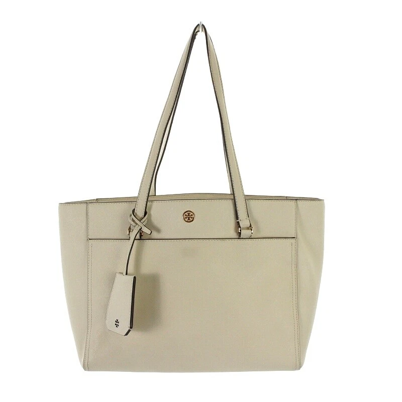 TORY BURCH Tote Bag Leather White White AK1 s used eBay