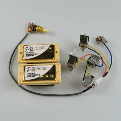 ALLJITA For Gibson ProBucker Humbucker Pickup with Push Pull Wiring Harness Set