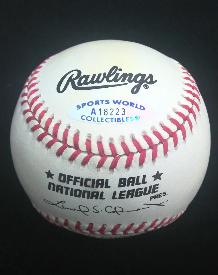 Billy Williams Chicago Cubs Signed Baseball Leonard Coleman Ball HOF - Image 2 of 2