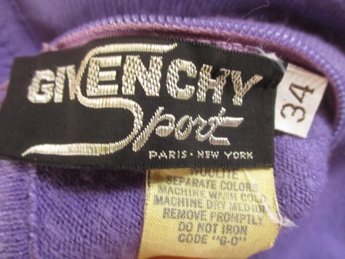 Vintage Givenchy Sport Sweater Dress Set Women 6 Purple Long Sleeve Turtleneck - Picture 13 of 24