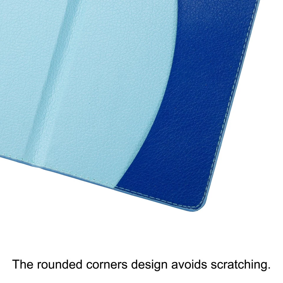 5.6"x3.9" Pasaporte Porta Cubierta, PU Cuero Cartera Flor Textura, Cielo Azul - Imagen 4 de 4