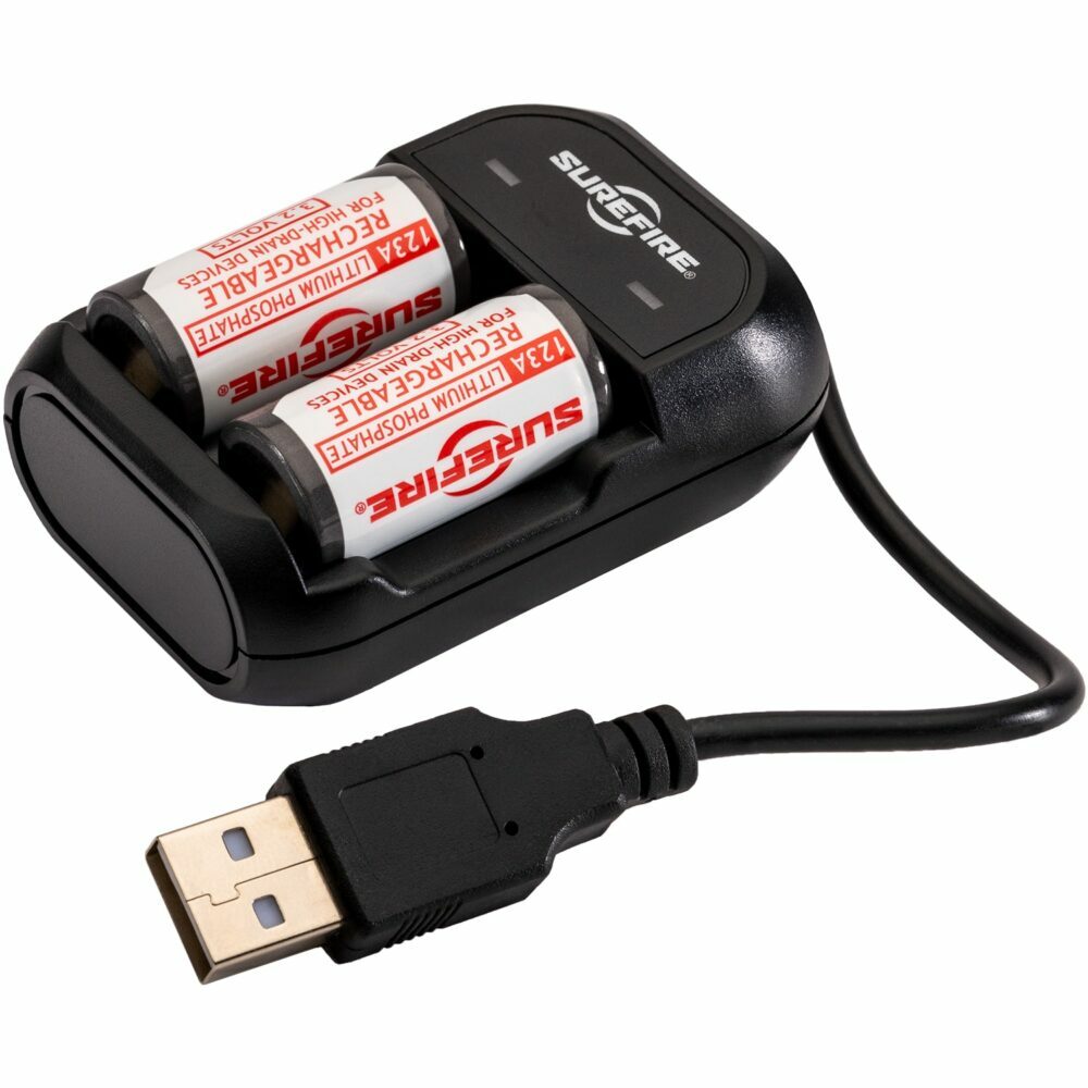 Surefire 123A Rechargeable Batteries & Charger SFLFP123-KIT w/ 2