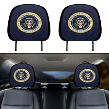 USA Presidential Seal Car Headrest Covers - Patriotic Blue Design (Set of 2)