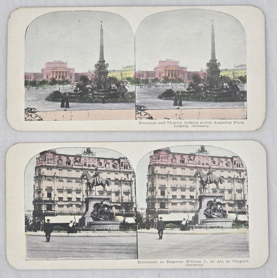 Tarjetas estereoscópicas de colección de 25 de Alemania - monumentos y cultura, piedra angular y sotobosque Foto 3 de 4