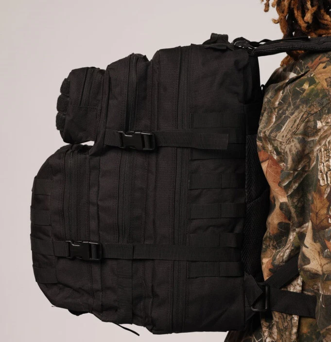 45L Large Military Tactical Army Backpack Outdoor Sport Rucksack Trekking Bags - Image 4 of 4