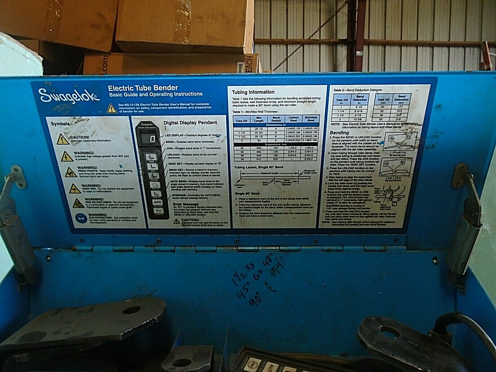 SWAGELOK MSTBE1 115 Electric 2 inch TUBE BENDER FB E eBay