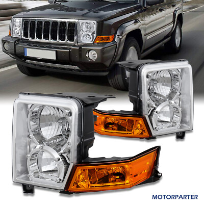 Headlight Set For 2006-2010 Jeep Commander Left & Right CH2518117 CH2519117