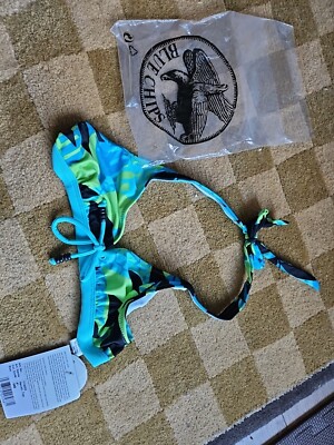 Blue Chips Triangel Bikini-Oberteil 36B Blau-Grün-Schwarz