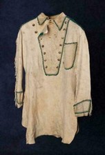 New Men Native American Mountain Man Buckskin Leather War Shirt