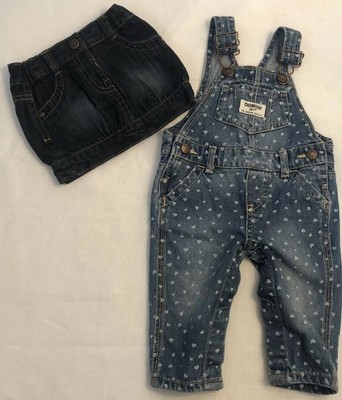 Girls 2 Pc Denim Lot Bundle Baby 6 Months Osh Kosh B Gosh Overalls Kiabi Skirt Ebay Girls 2 Pc Denim Lot Bundle Baby 6 Months Osh Kosh B Gosh Overalls Kiabi Skirt Ebay