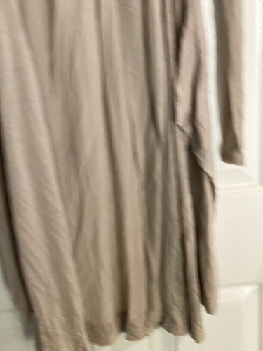 NWT Three Dots Tencel Tan Open Front Cardigan Jacket Self Tie XS $160 - Picture 3 of 10