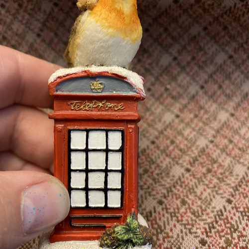 London Telephone Booth Christmas Ornament Museum Souvenir UK 3” Tall - Picture 3 of 6