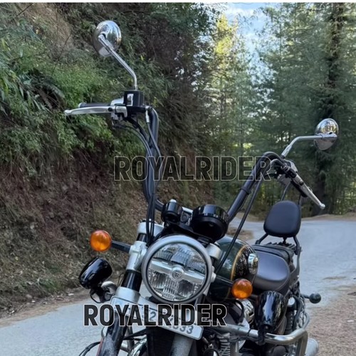 "APE HANDLEBAR 12 INCH BLACK WITH EXTENTION CABLE" FIT FOR R.E SUPER METEOR 650 - Picture 11 of 13