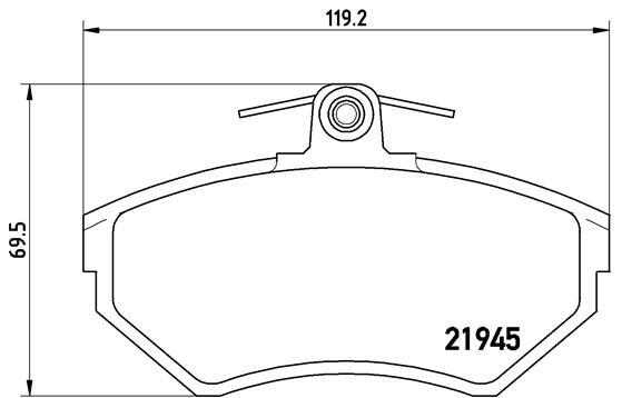 P 85 032 BREMBO Brake Pad Set, disc brake for ,SEAT,VW