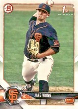 LOT OF 20 2018 BOWMAN DRAFT 1ST BASE PAPER PROSPECT BD55 JAKE WONG  GIANTS