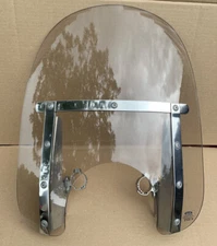 Harley Memphis Shades 411 Slim Windshield 15" Tall + Mounting Bracket Hardware