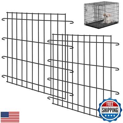 Tandefio 2 Pcs Dog Crate Divider Panel Metal Pets Divider Panel Dog Crate for