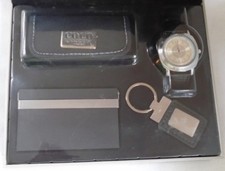 Vintage Element New York Gift Set Watch-Key Chain-Business Card Holder -Case 