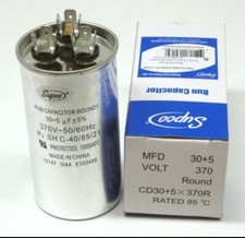 Air Conditioning HVAC Round Dual Motor Run Capacitor 30 5 MFD 370 Volt