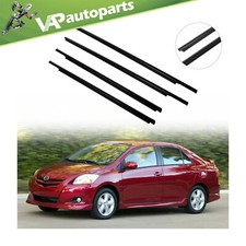 For 2007-2016 Toyota Yaris Sedan Weatherstrip Window Moulding Trim Seal Belt 4pc For 2007-2016 Toyota Yaris Sedan Weatherstrip Window Moulding Trim Seal Belt 4pc