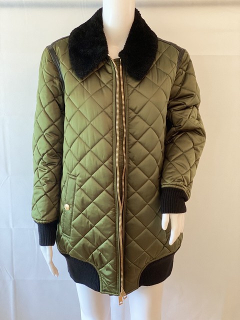 burberry green quilted jacket