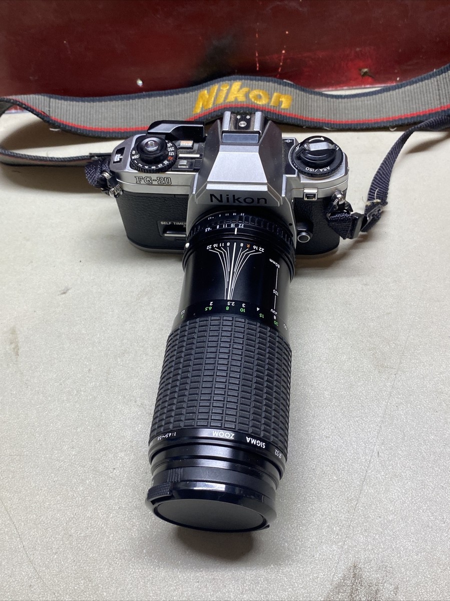 Nikon FG-20 35mm Film Camera Zoom Lens Sigma Japan | eBay