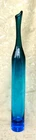 GIANT 1964 BLENKO JOEL MYERS 24” TALL BLUE PEACOCK GLASS VASE BOTTLE 6427 SIGNED