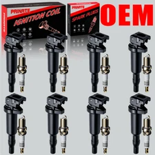 8X OEM Ignition Coil & 8X Iridium Spark plugs For BMW 550i 650i 750i X5 X6 UF592