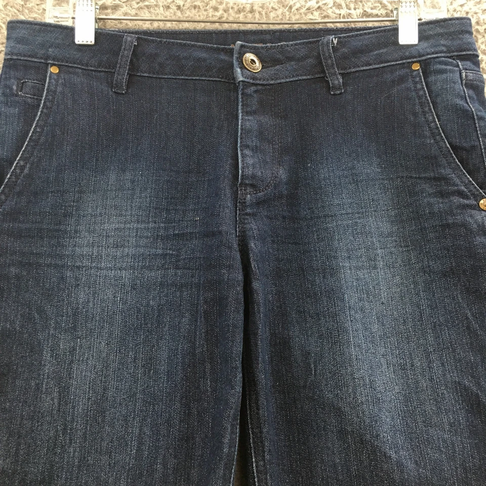 Bermudas Pantalones Cortos APT 9 Para Mujer 6 Denim Moderno Mezcla de Algodón Tiro Medio Cremallera Mosca Informal Foto 2 de 4