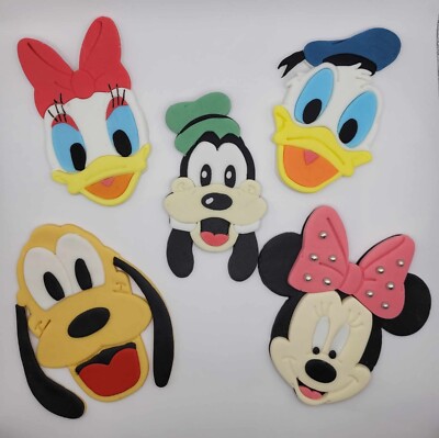 ESSBARE DISNEY ZUCKERGLASUR FONDANT TORTENDEKORATION. MICKEY, MINI, GÄNSEBLÜMCHEN, DOOF, PLUTO