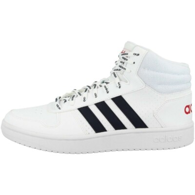 adidas Basketball Mid Sneaker Hoops 2.0 Sportschuhe weiß