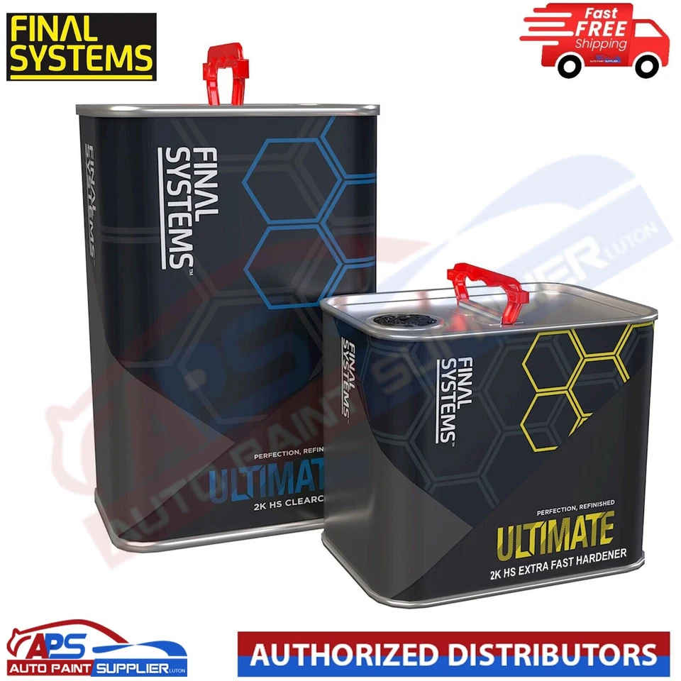 FINAL SYSTEMS ULTIMATE 2K HS CLEAR COAT LACQUER KIT 7.5LTR - EXTRA FAST HARDENER